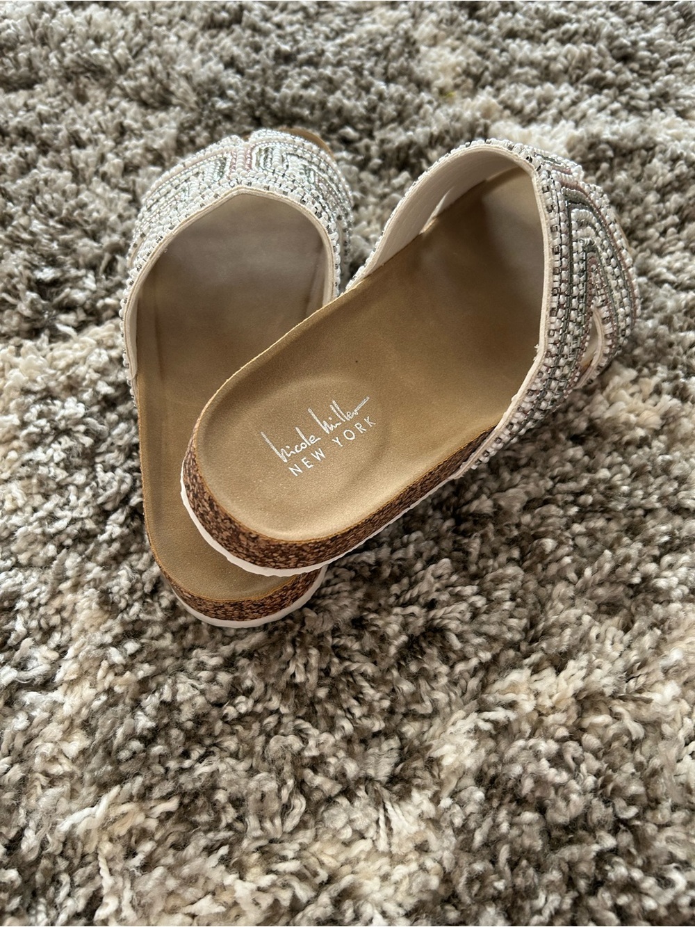 Nicole Miller Beaded Slide Sandals - Picture 3 of 6